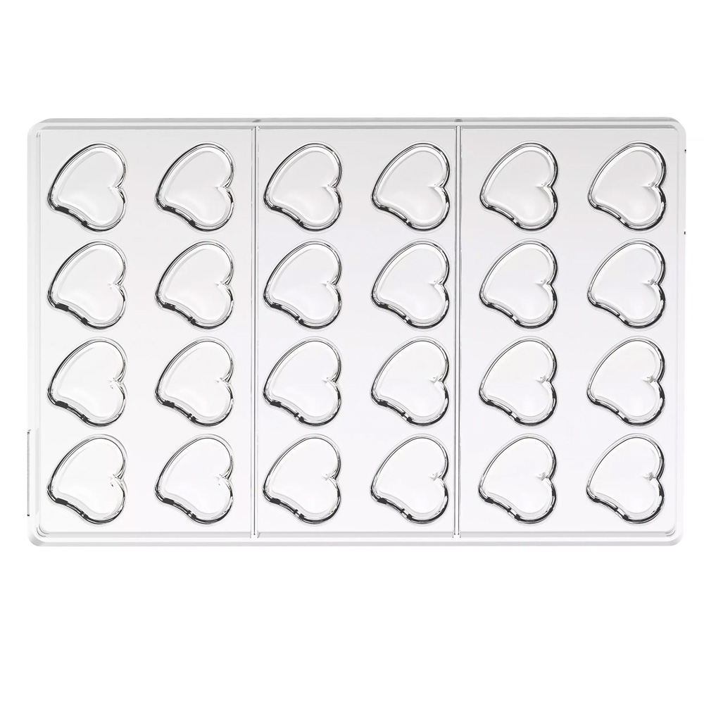 Silikomart TESORO-P Tritan Heart Praline Chocolate Mold, 24 Cavities image 1