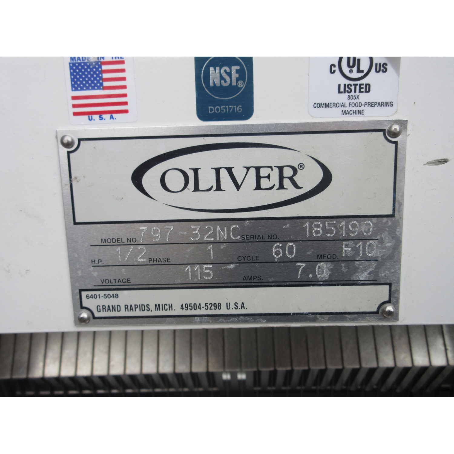 Oliver 797-32 Bread Slicer 1/2" Cuts, Used Excellent Condition image 4