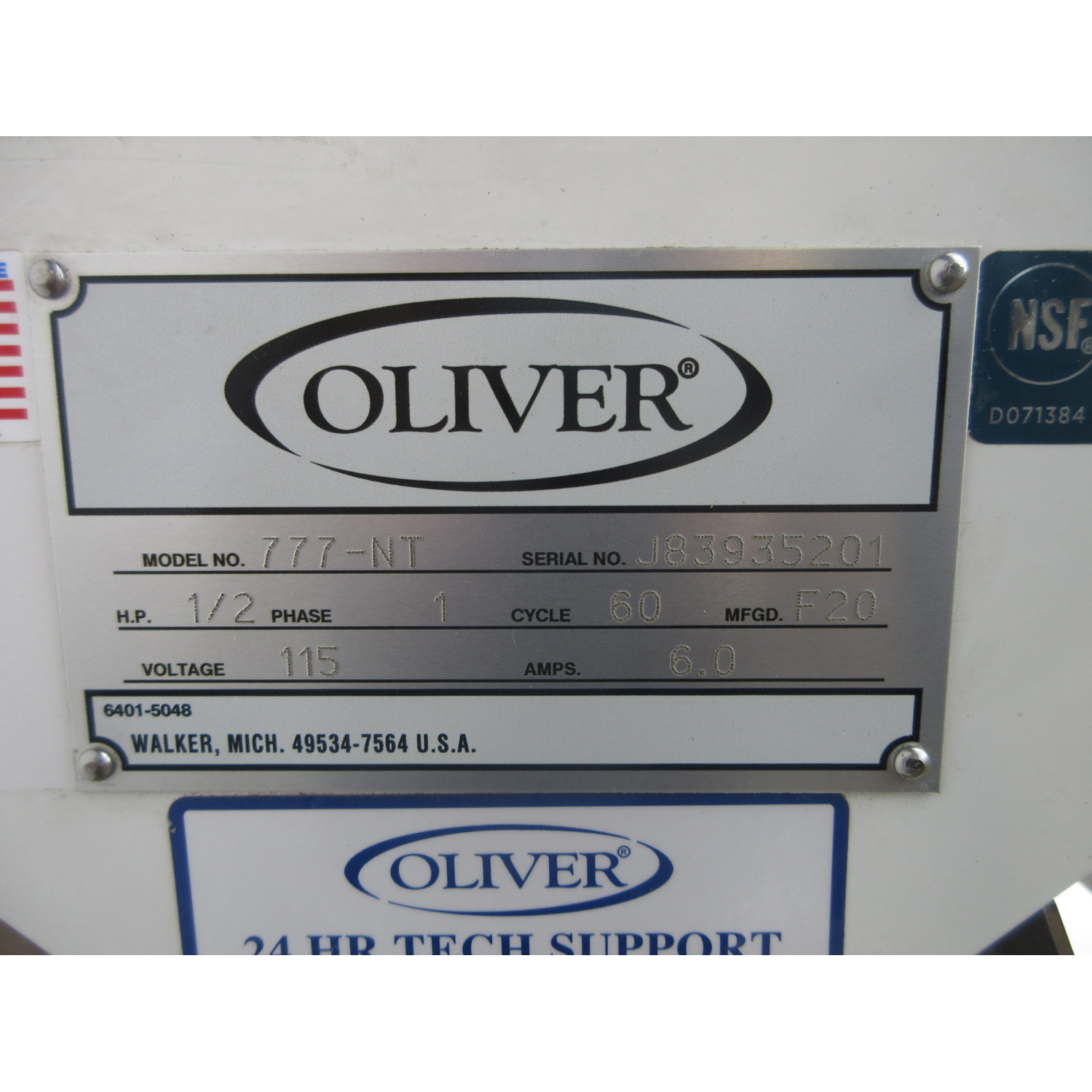 Oliver 777NT Bread Slicer 1/2" Cut, Used Excellent Condition image 4