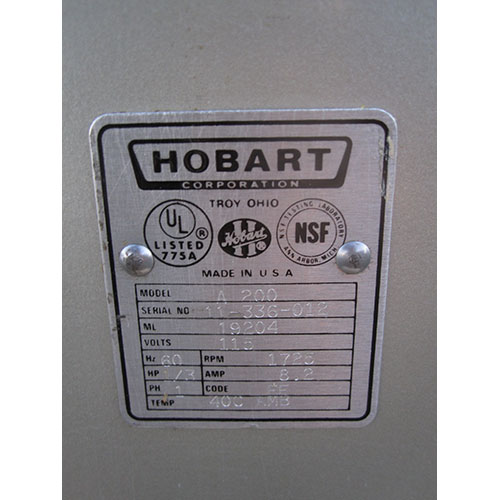 Hobart 20 Qt Mixer Model # A-200, Used, Great Condition image 4