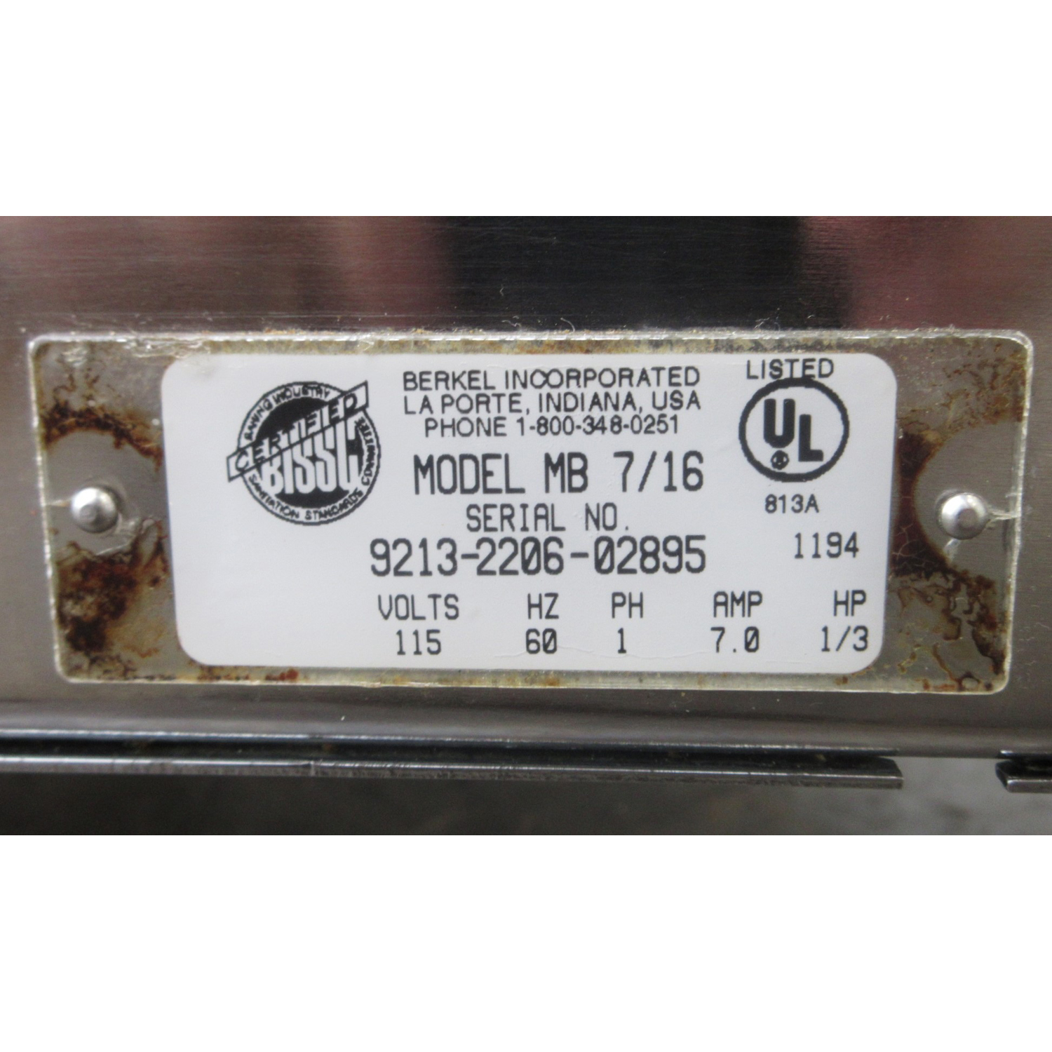 Berkel MB-7/16 Bread Slicer 7/16" Cut, Used Excellent Condition image 4