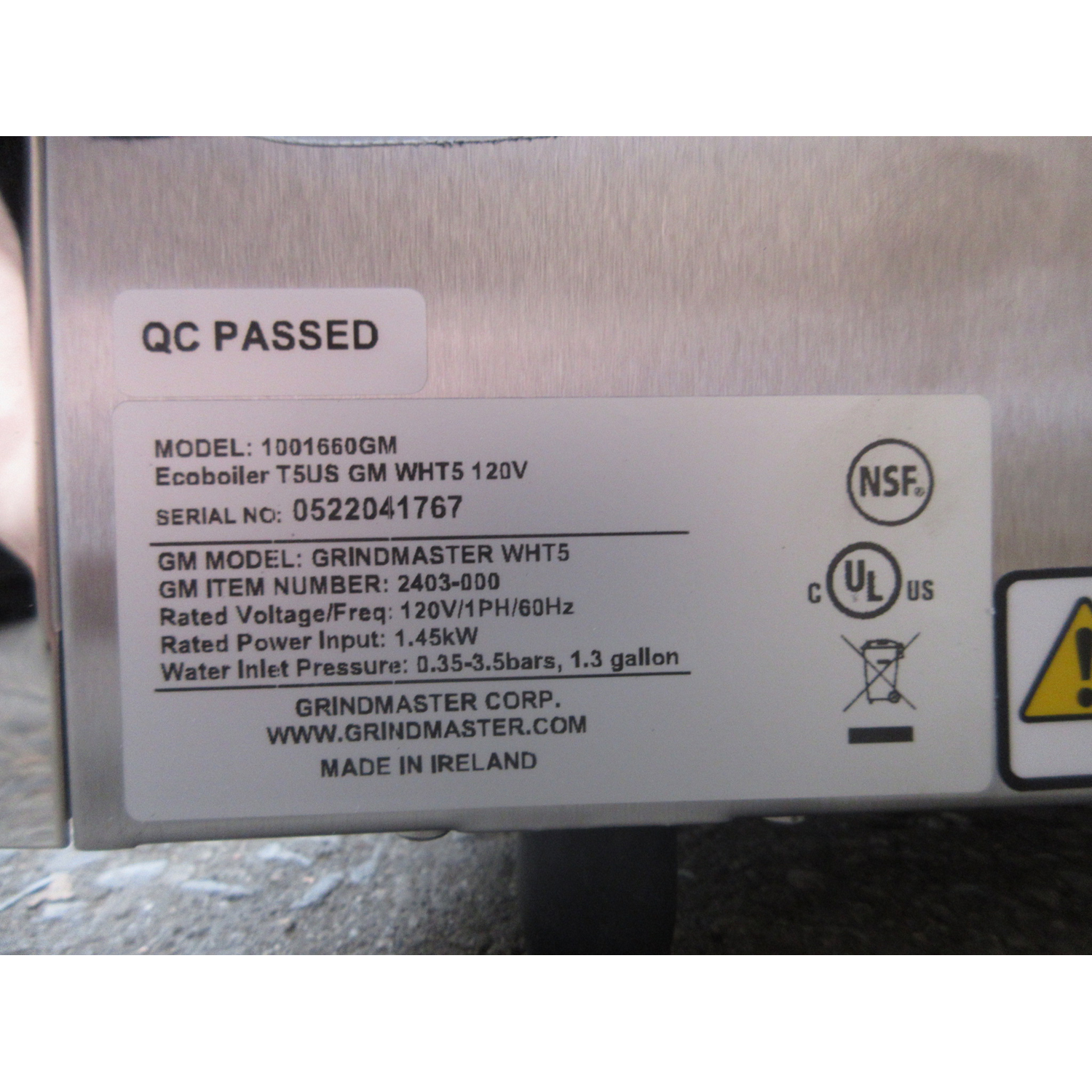 Grindmaster WHT5 Hot Water Dispenser 3.6 Gallon Per Hour, 120v image 1