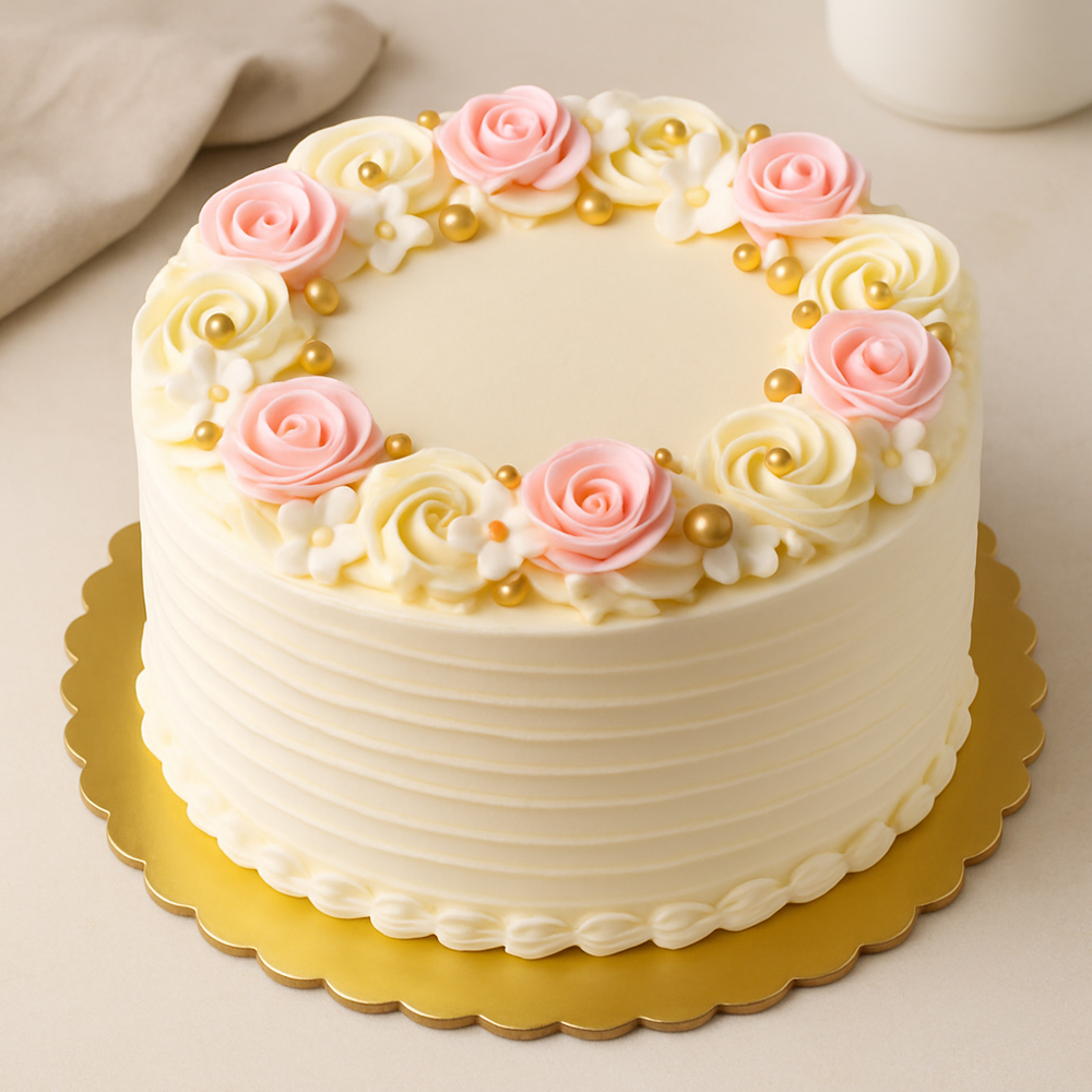 O'Creme Gold Round Scalloped Cake Boards, 12" Diameter - Pack of 25 image 3