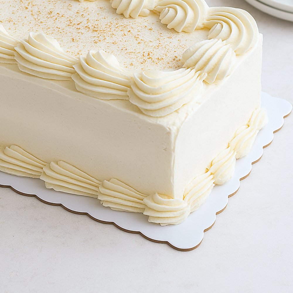 O'Creme White Scalloped Log Cake Board, 16.75" x 6.5" - Pack of 25 image 3