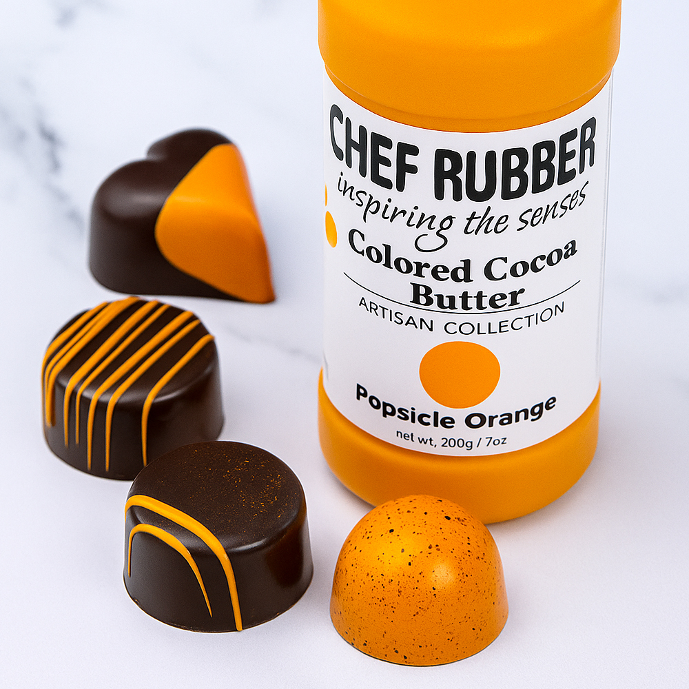 Chef Rubber Popsicle Orange Artisan Cocoa Butter, 7 oz. image 1