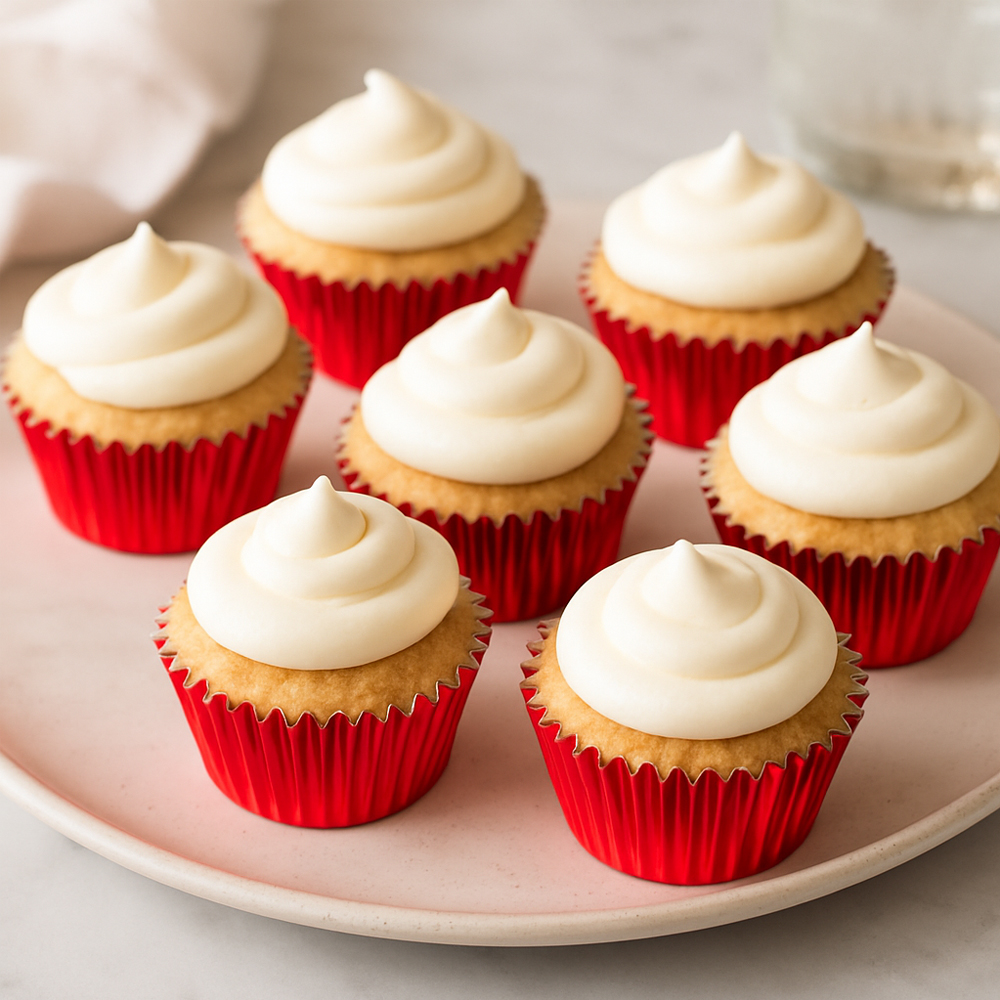 O'Creme Red Mini Foil Cupcake Liners, 1.25" Diameter - Pack of 500 image 1