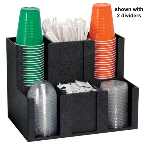 Dispense-Rite MCD-6BT Cup, Lid, Straw and Condiment Organizer - 