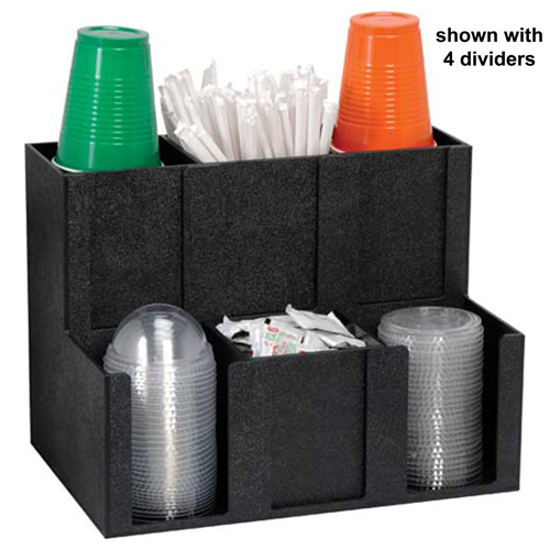 Dispense-Rite MCD-6BT Cup, Lid, Straw and Condiment Organizer - 