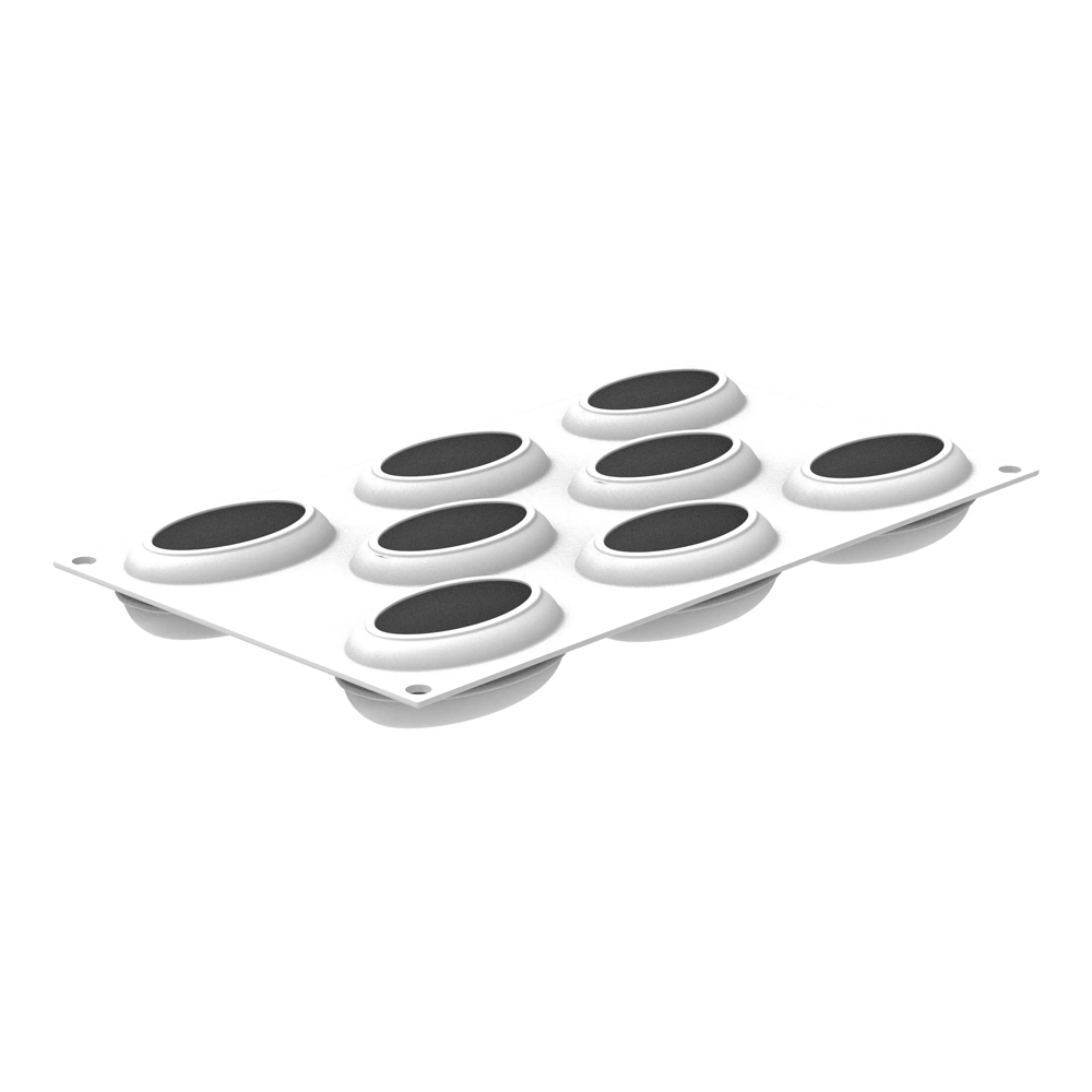 Silikomart OVAL 80 Silicone Mold, 8 Cavities image 2