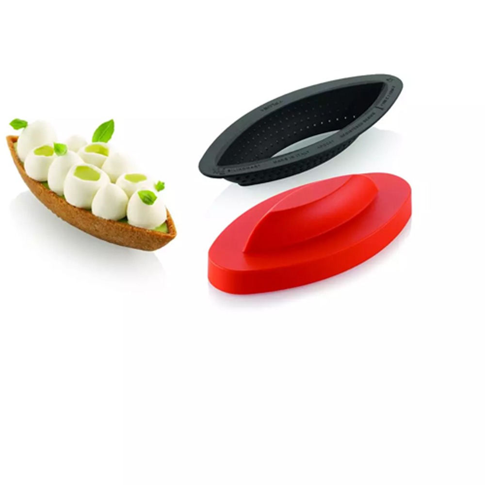 Silikomart 3D Oval Tarte Ring, 4.7" x 1.6" x 0.8" image 2