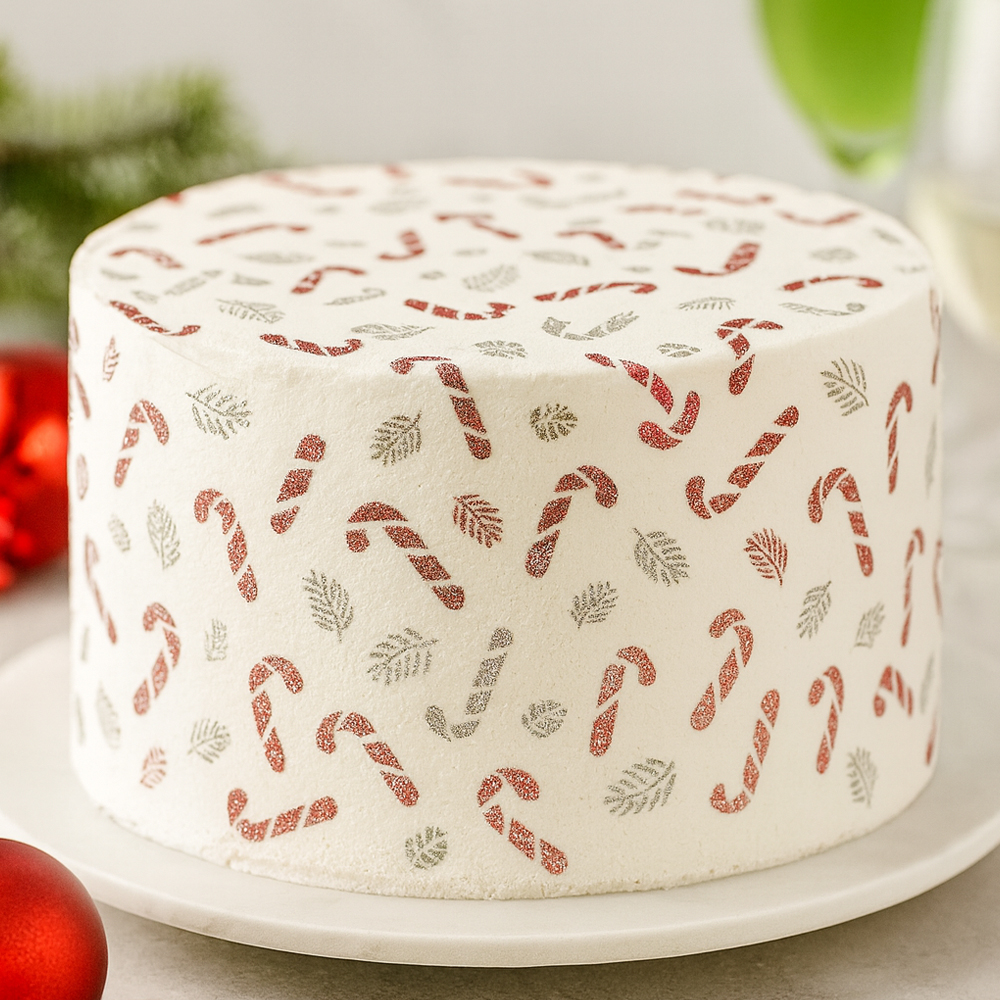 O'Creme Sugar Cane Cake Decorating Stencil image 1