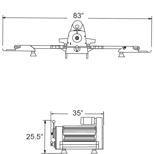 Omcan Reversible Dough Sheeter BE-CN-2083-CSS (JDR520B) image 2