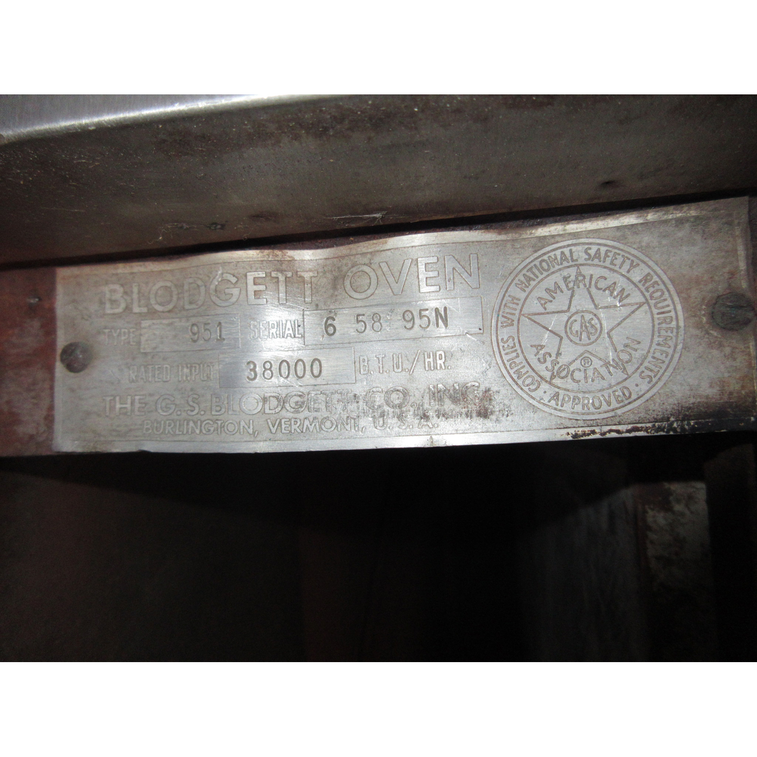 Blodgett 951-981 Deck Oven, Gas, Used Excellent Condition image 6