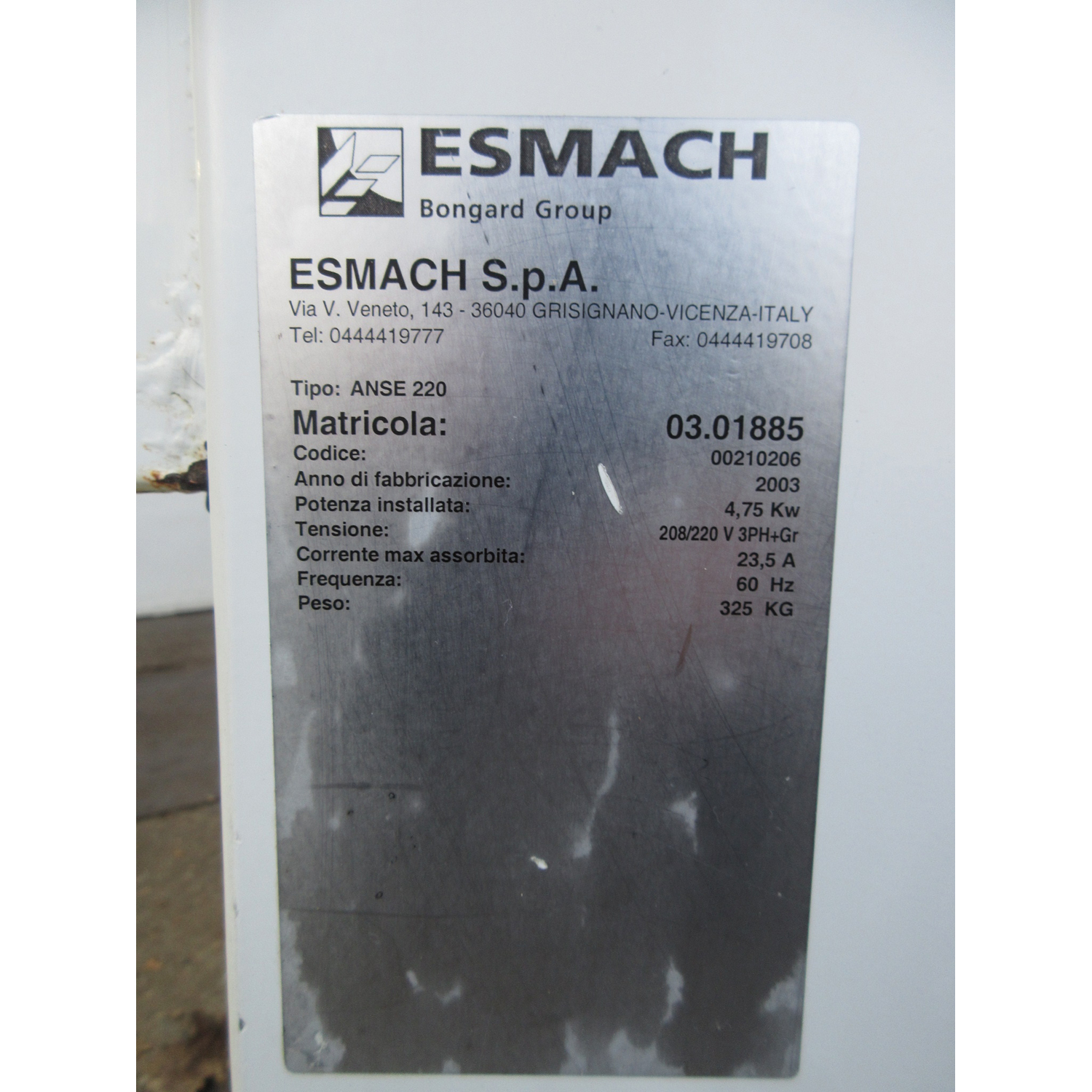 Esmach ANSE220 Fixed Bowl Spiral Mixer, Used Excellent Condition image 5