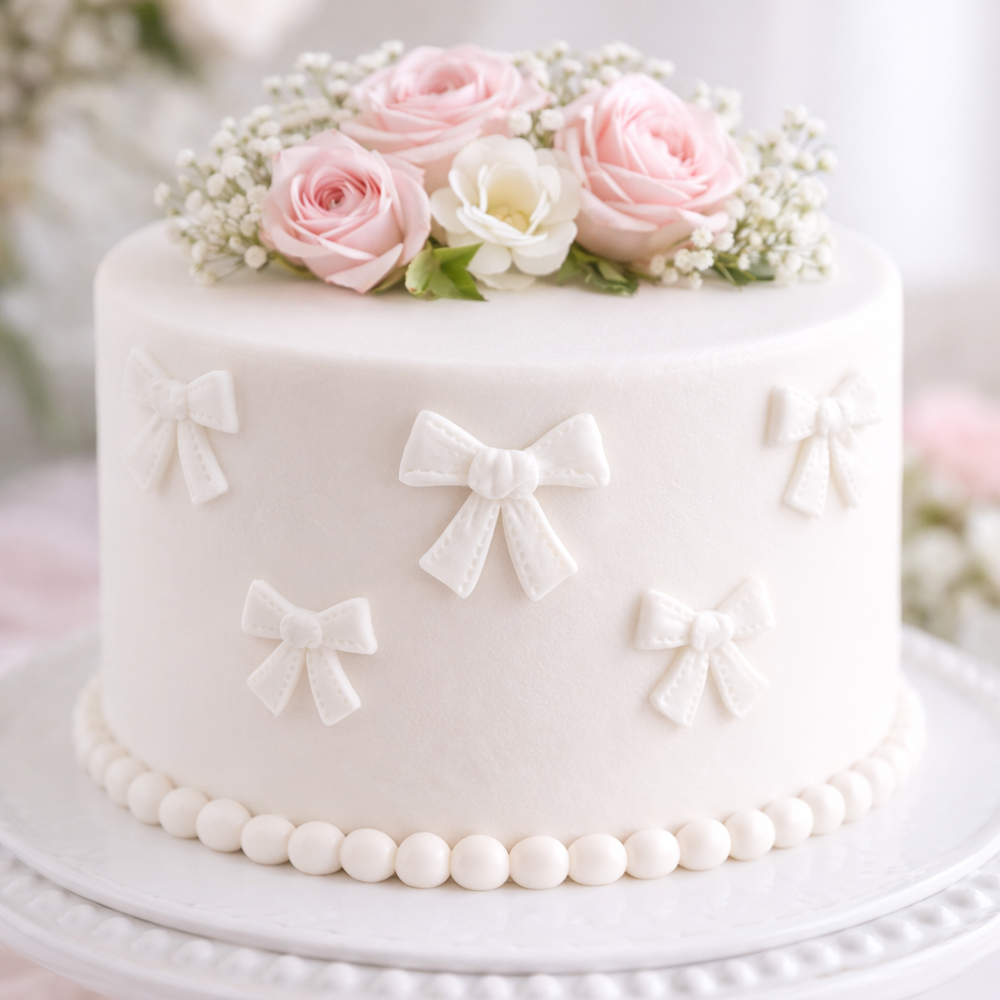 O'Creme White Gumpaste Flowers, 1.2" x 1.2" Set of 16 image 1