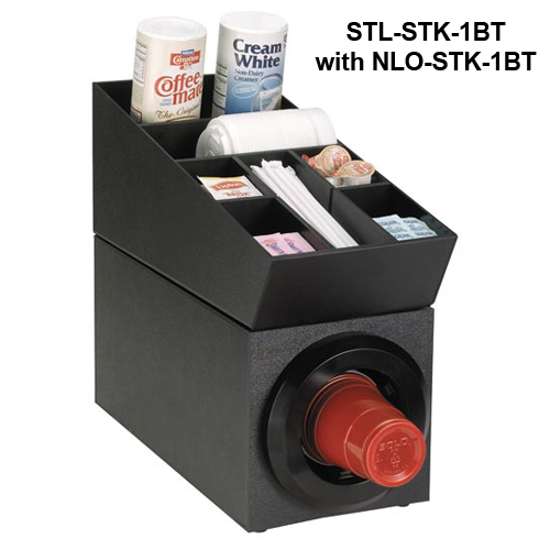Dispense-Rite NLO-STK-1BT Stackable Lid, Straw & Condiment Organ image 1