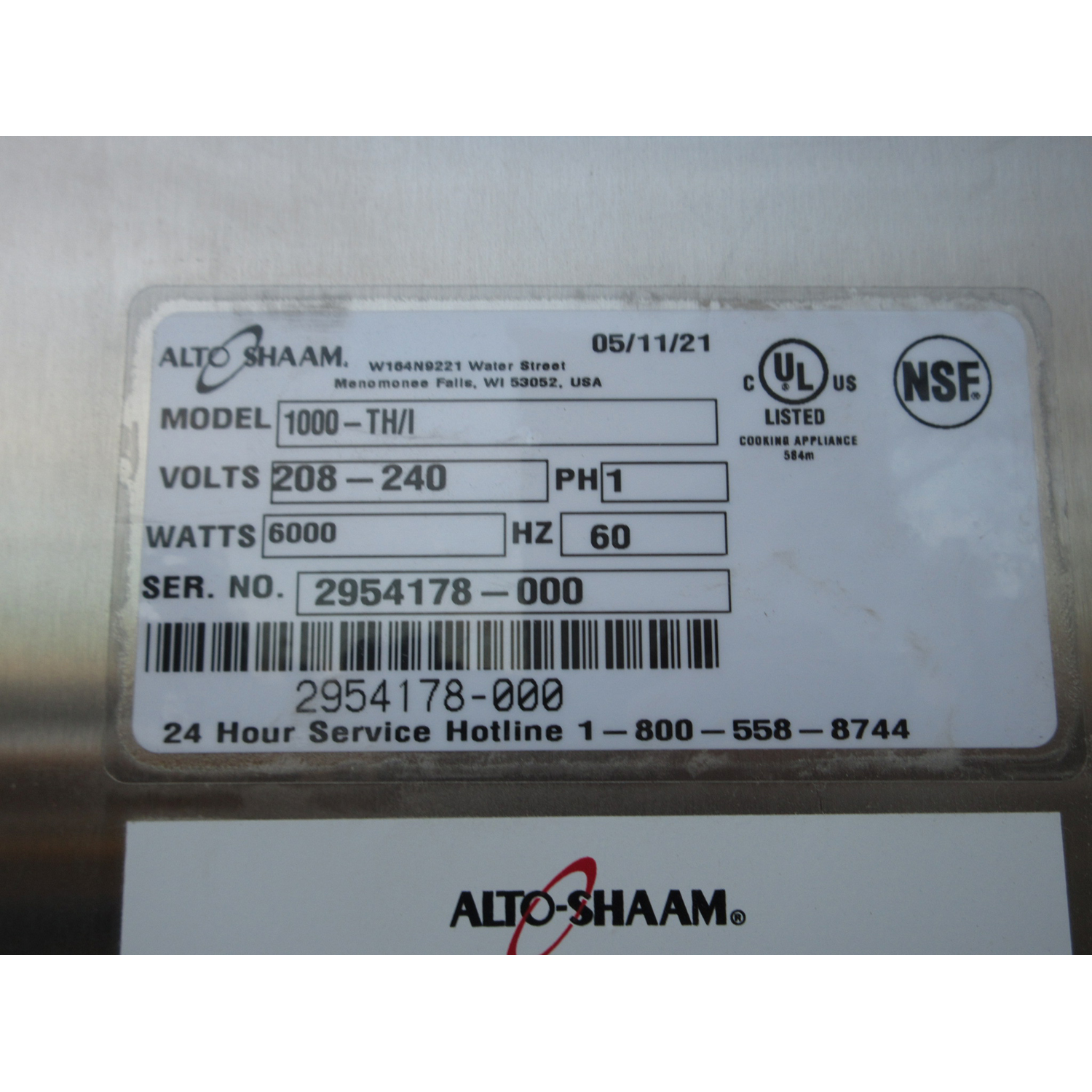 Alto Shaam 1000-TH-I Cook & Hold Oven, Brand New image 4