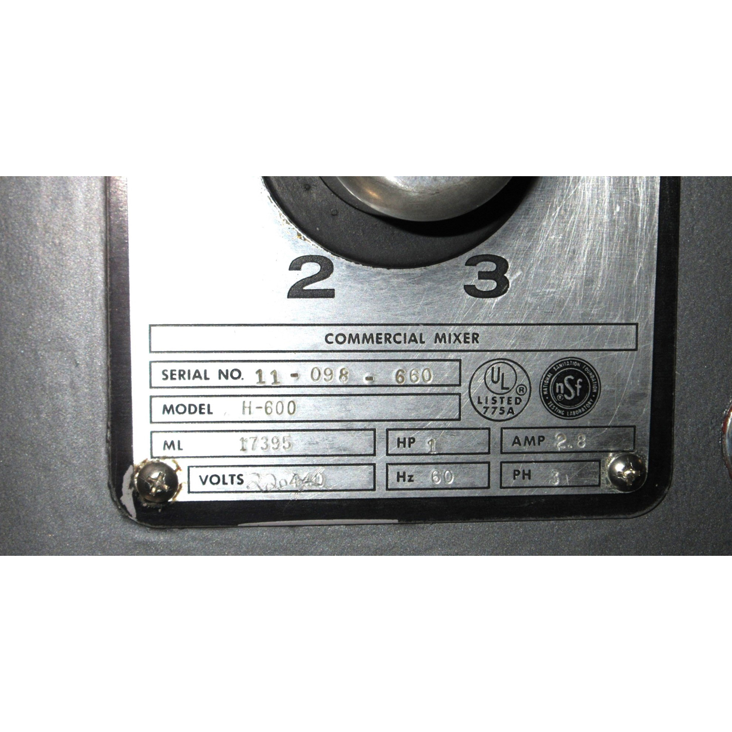 Hobart H-600 60 Qt Mixer, Bowl And 2 Attachments Included, Used Excellent Condition image 2