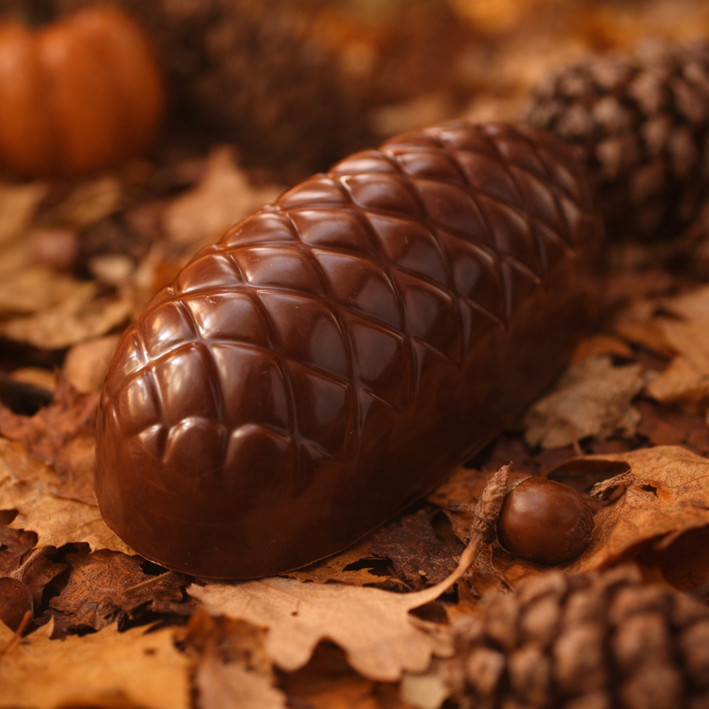 Chocolate World Polycarbonate Pinecone Chocolate Mold, 24 Cavities image 1