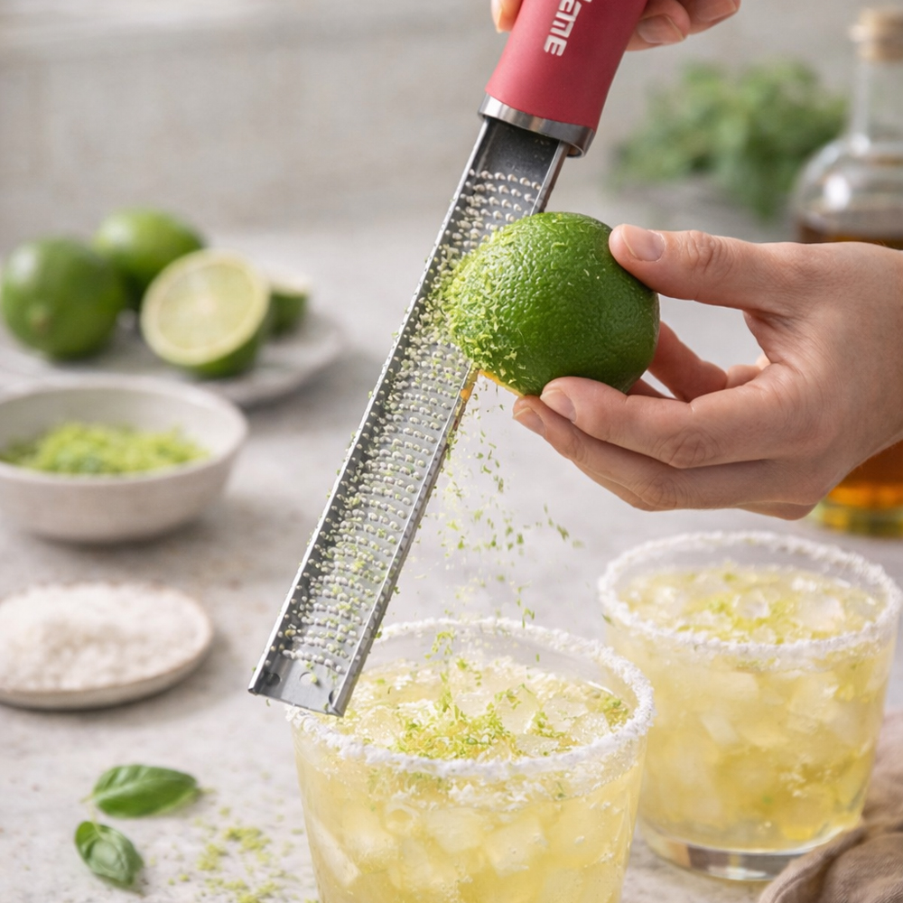 Microplane Pomegranate Red Classic Series Lemon Zester image 1