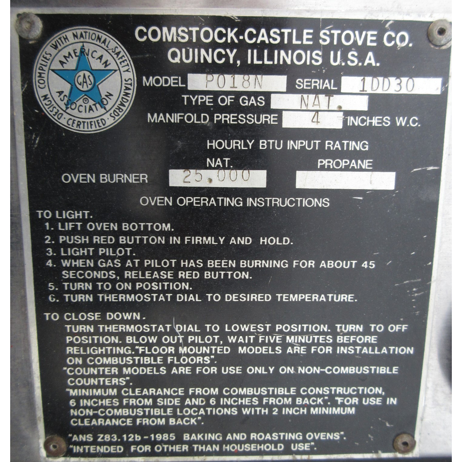 Comstock-Castle PO18 Countertop Pizza Oven, Used Excellent Condition image 4