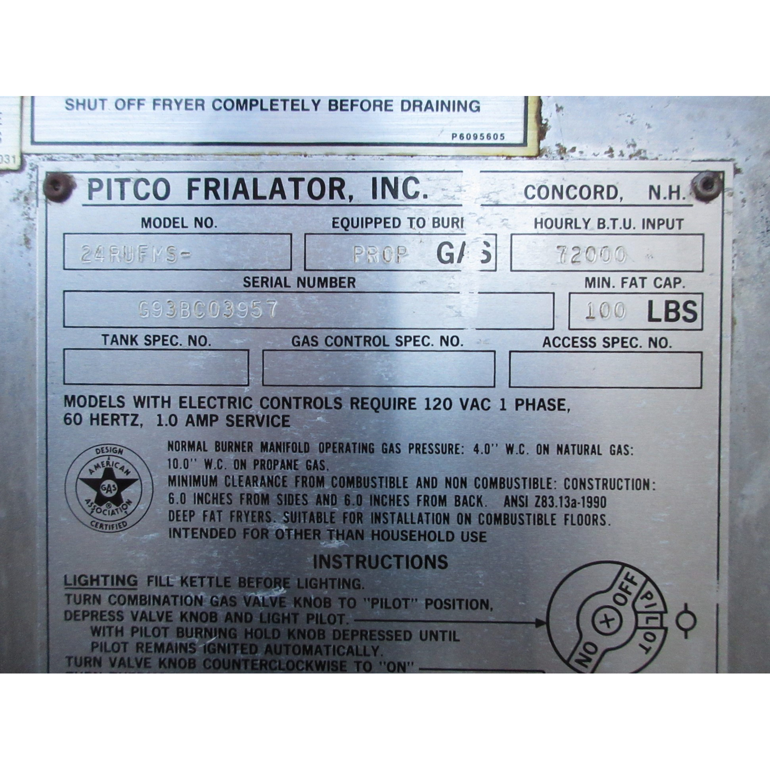 Pitco 24RUFMS Gas Donut Fryer. Used Excellent Condition image 6