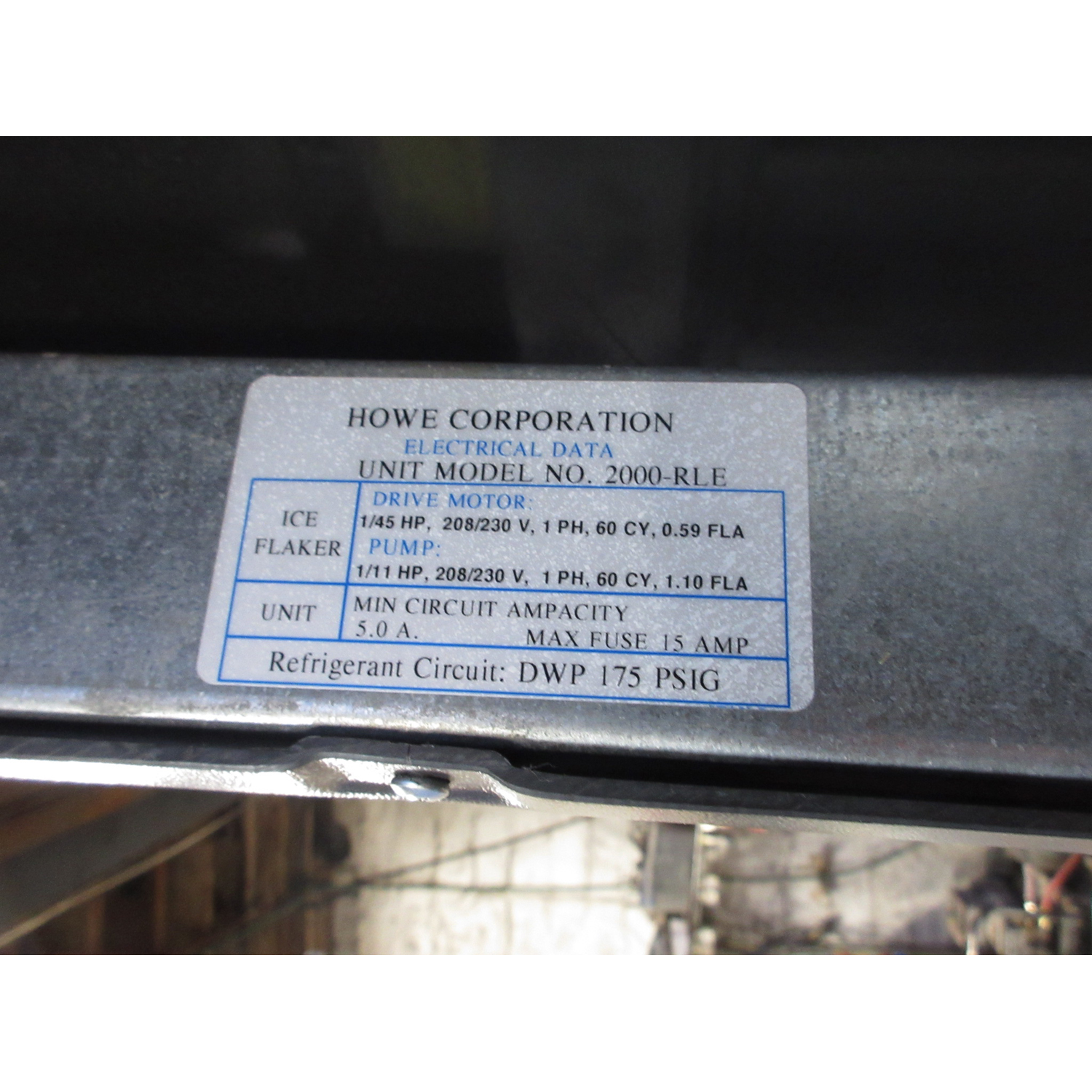 Howe 2000RL Ice Flaker with Bin, Used Excellent Condition image 6