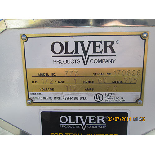 Oliver Bread Slicer 1/2" Cut, Model 777, Used Excellent Condition image 4