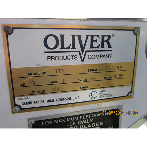 Oliver Bread Slicer 1/2" Cut, Model 777, Used Excellent Condition image 3