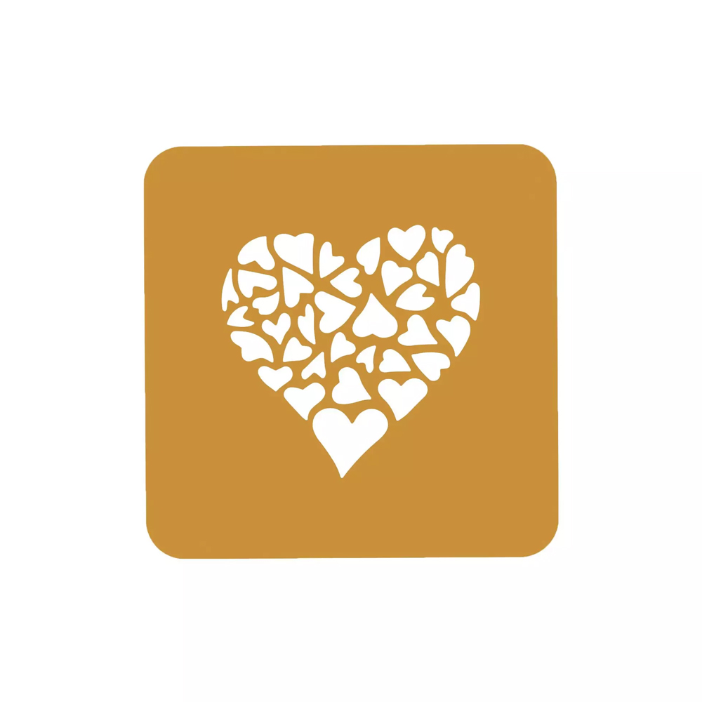 Silikomart AMORE Silicone Heart Stencil, Set of 2 image 2