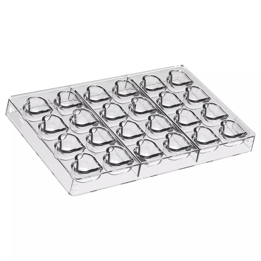 Silikomart AMORE Tritan Heart Chocolate Mold, 24 Cavities image 1