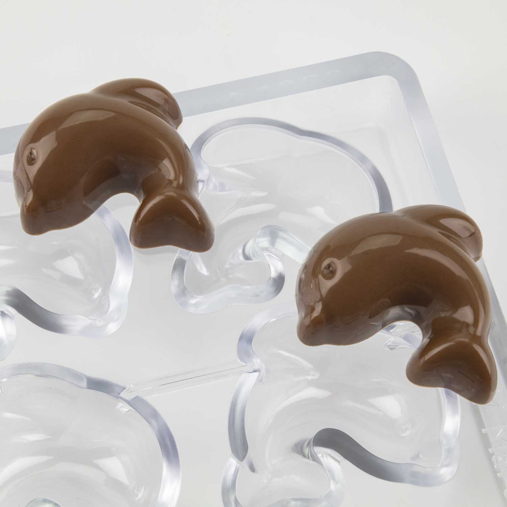 Martellato Flipper Dolphin Polycarbonate Chocolate Mold, 20 Cavities image 1