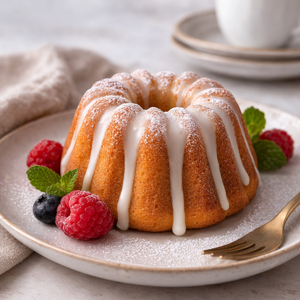 Fat Daddio's Aluminum Mini Fluted Cake Pan, 6 Cavities image 1