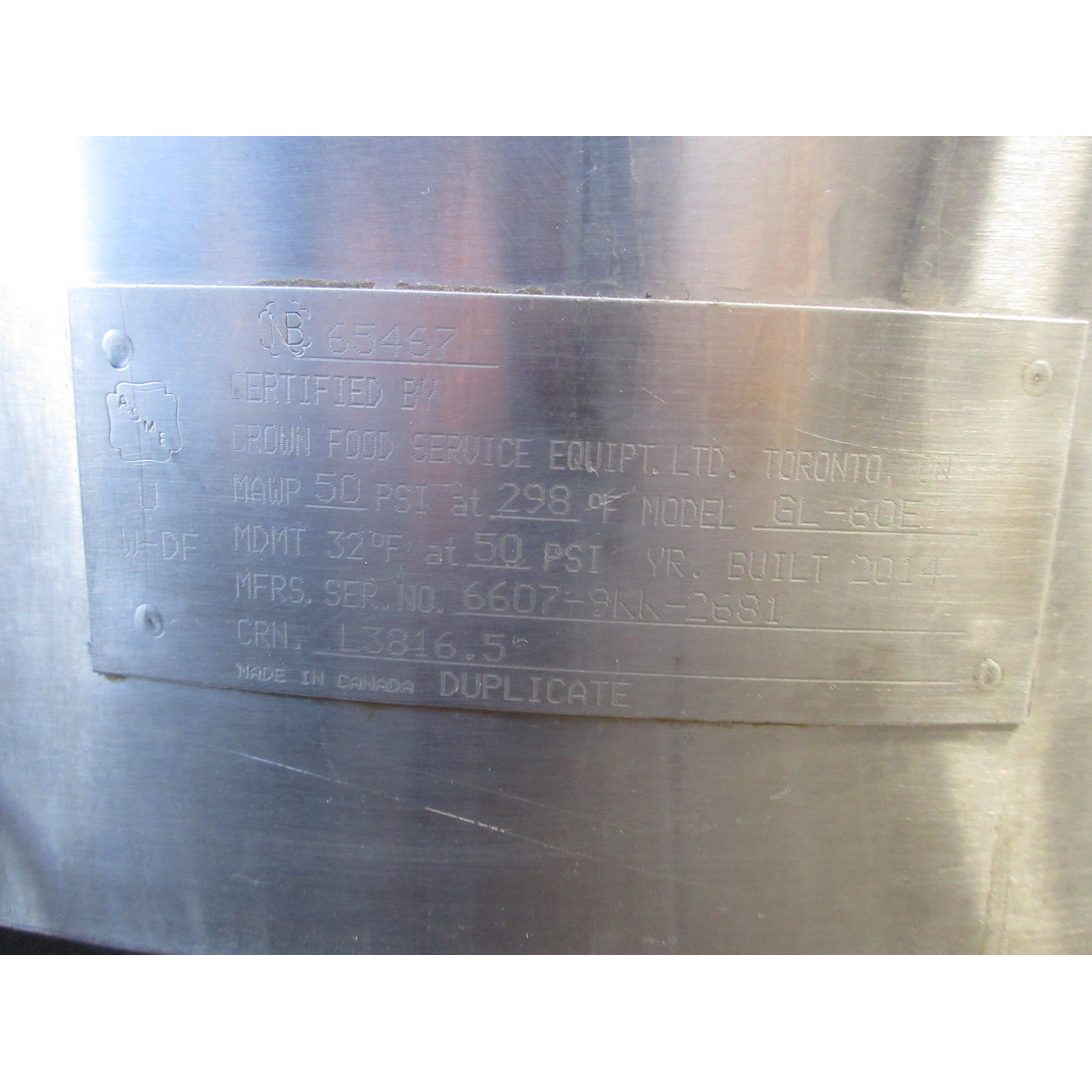 Southbend KSLG-60 Steam Jacketed Gas 60 Gallon Kettle, Used Excellent Condition image 5