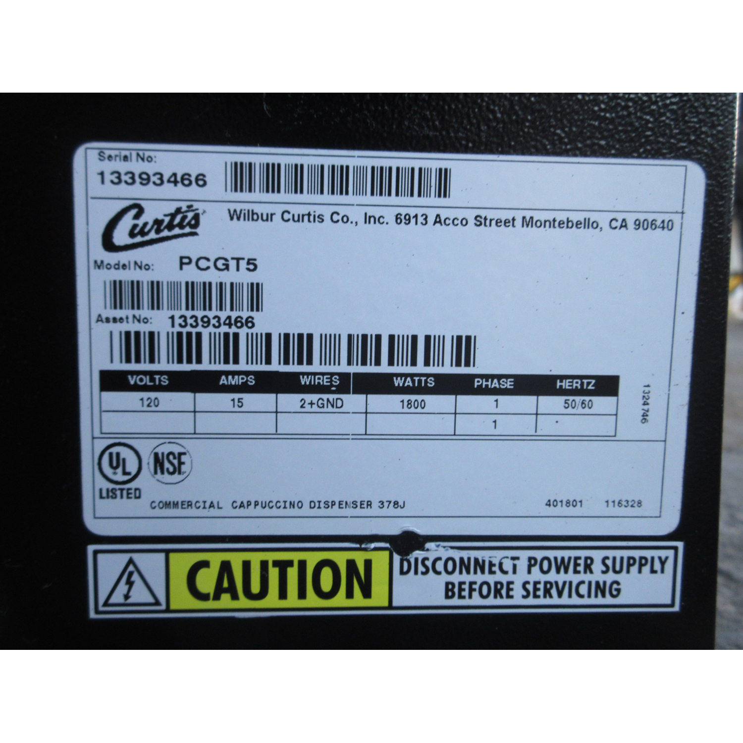 Curtis PCGT5 Primo Cappuccino Dispenser, Used Excellent Condition image 4