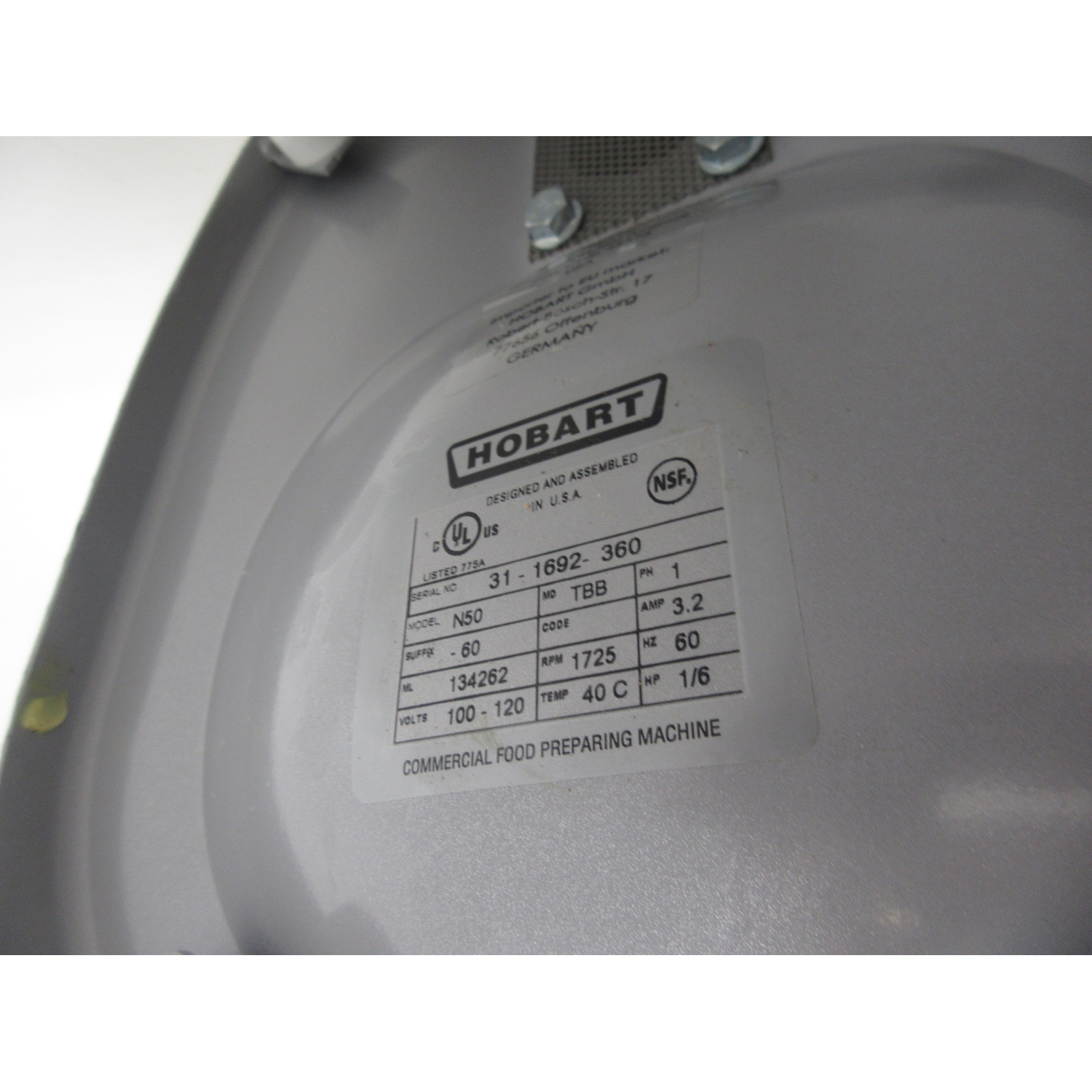 Hobart N50 5 Qt Mixer, Bowl And 2 Attachments Included, Used Excellent Condition image 2