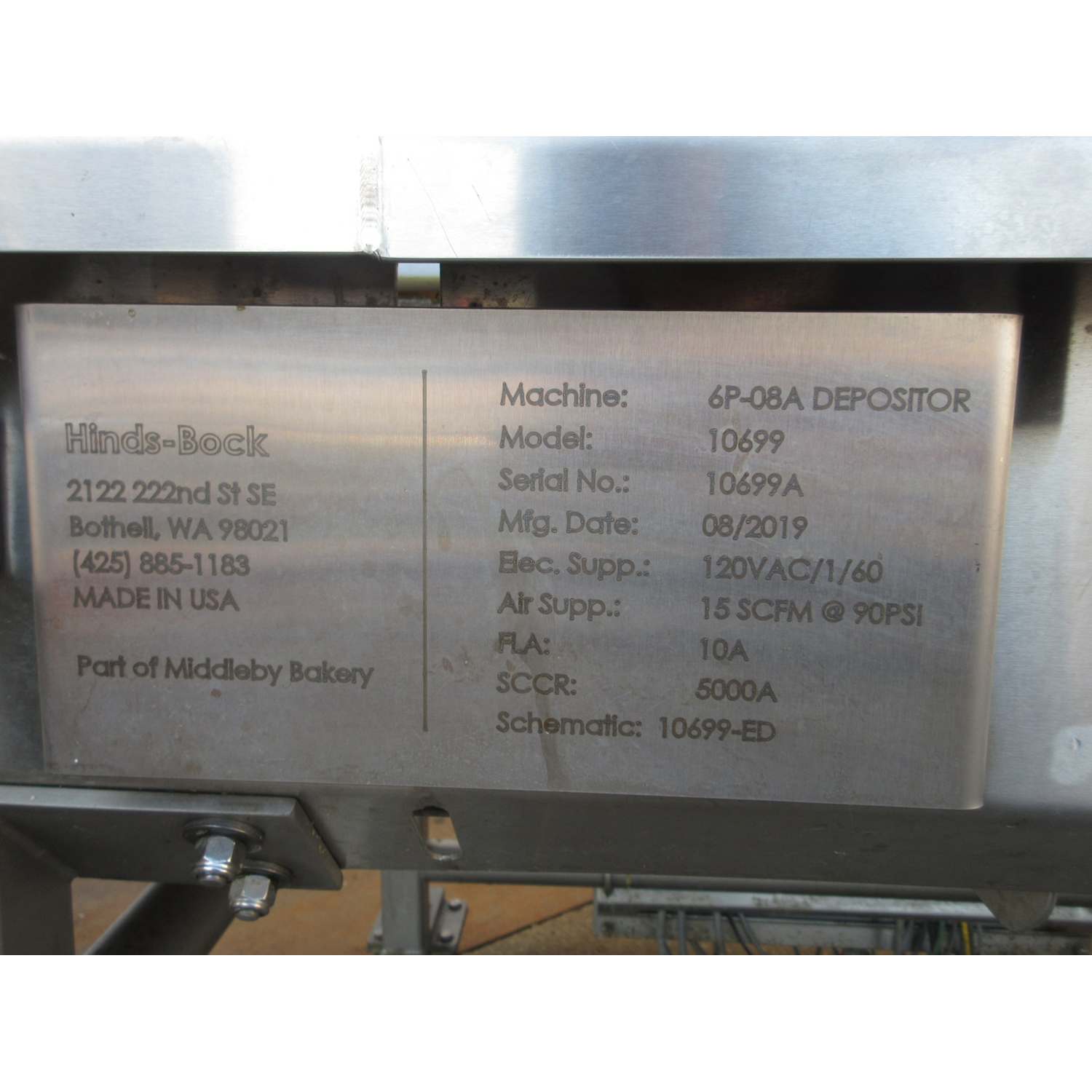 Hinds Bock 6P-08A Muffin Depositor with Paper Cup Dropper, Used Excellent Condition image 11