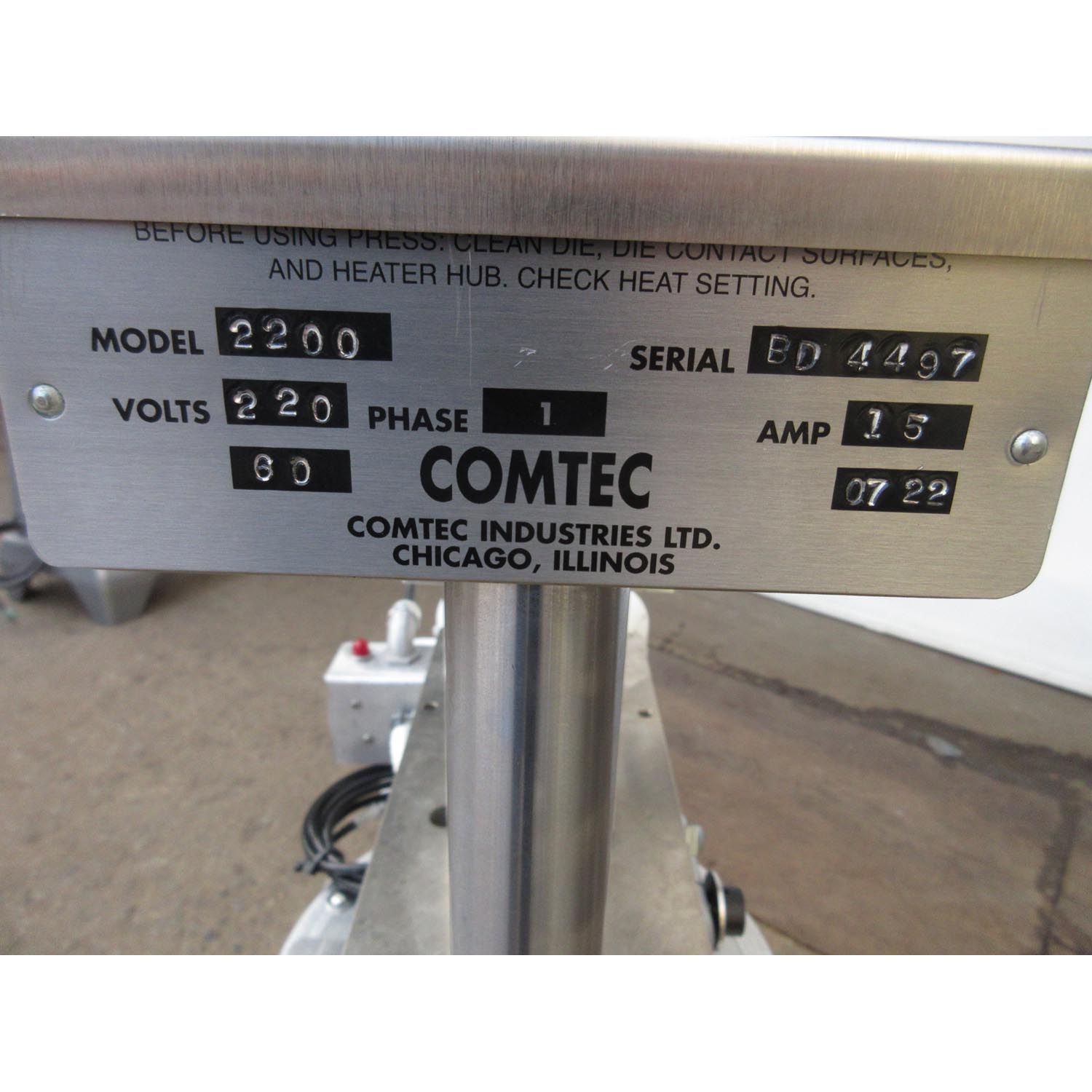 Comtec 2200 Hydraulic Pie Press, Used Excellent Condition image 5