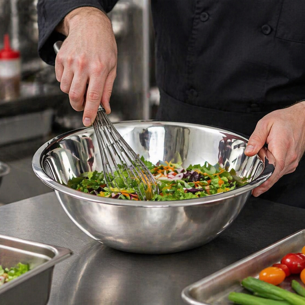 Winco Stainless Steel Mixing Bowl, 9-1/2 Quart image 1