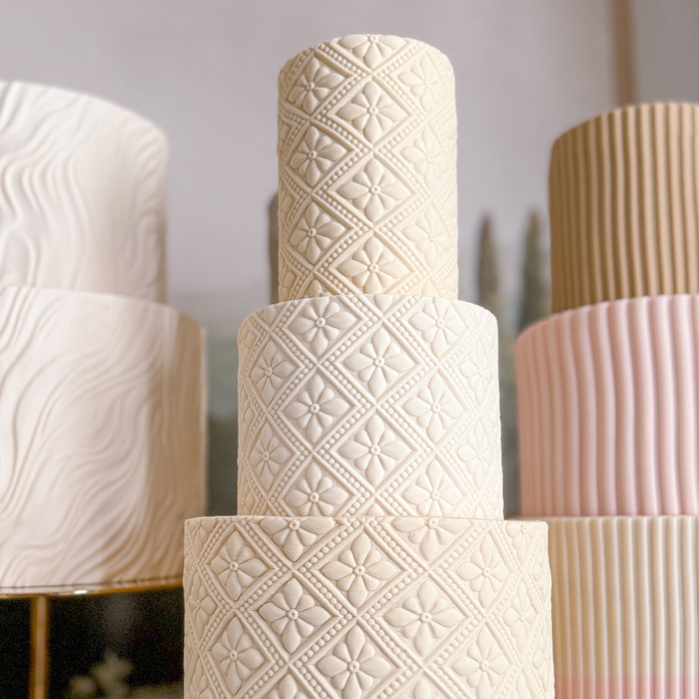 Angela Morrison Vintage Bloom Textured Rolling Pin, 9" image 2