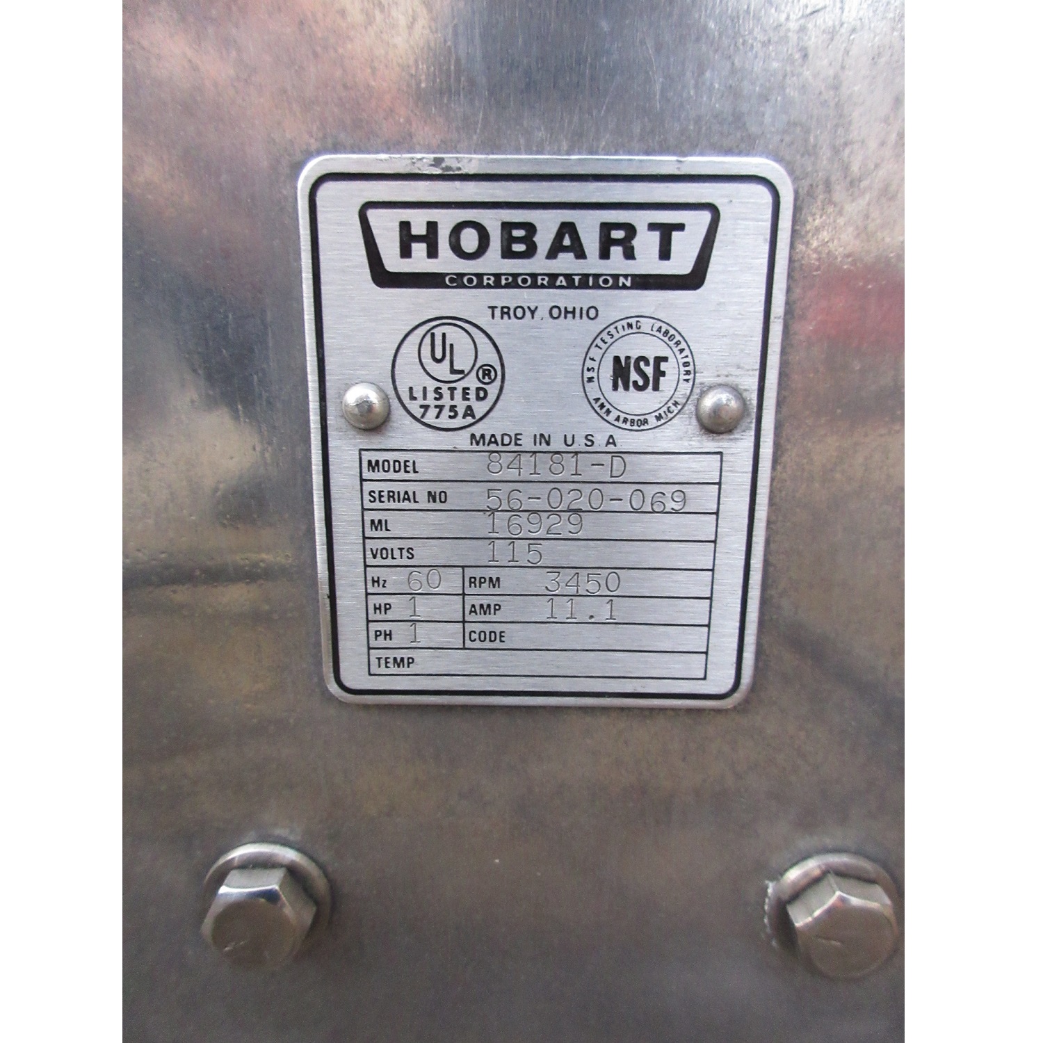 Hobart 84186 Buffalo Chopper, Used Excellent Condition image 4