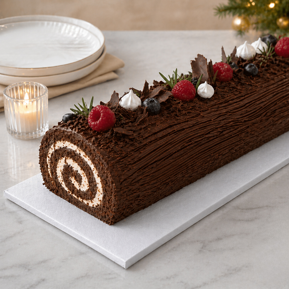 O'Creme White Log Cake Drum Board, 20" x 4-1/2" - Pack of 10 image 3