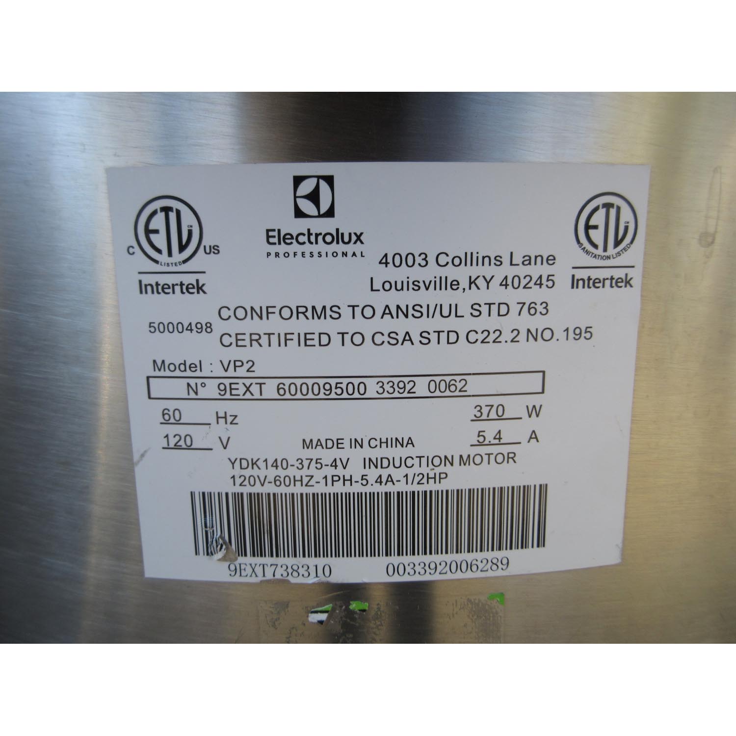 Electrolux VP2 Salad/Vegetable Dryer, Used Excellent Condition image 4