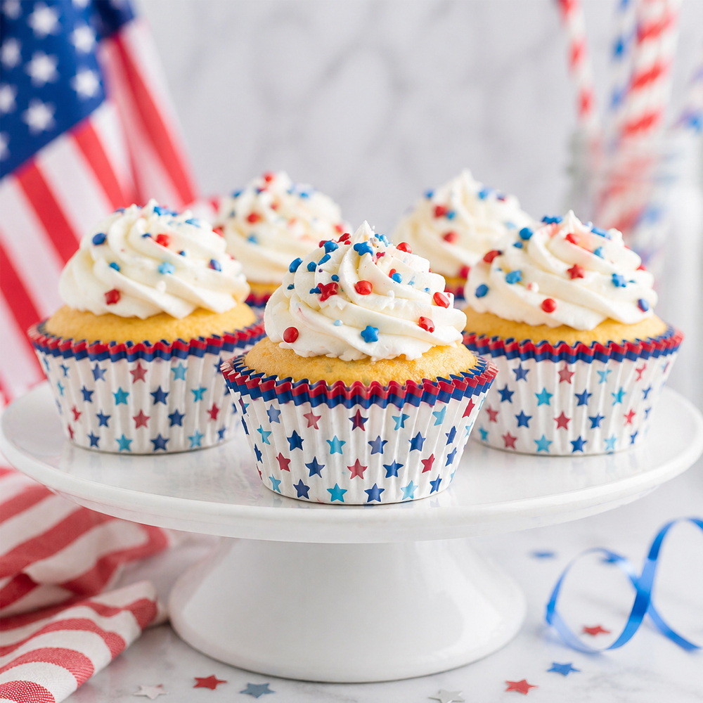 Wilton Patriotic Standard Baking Cups, Pack of 24 image 1