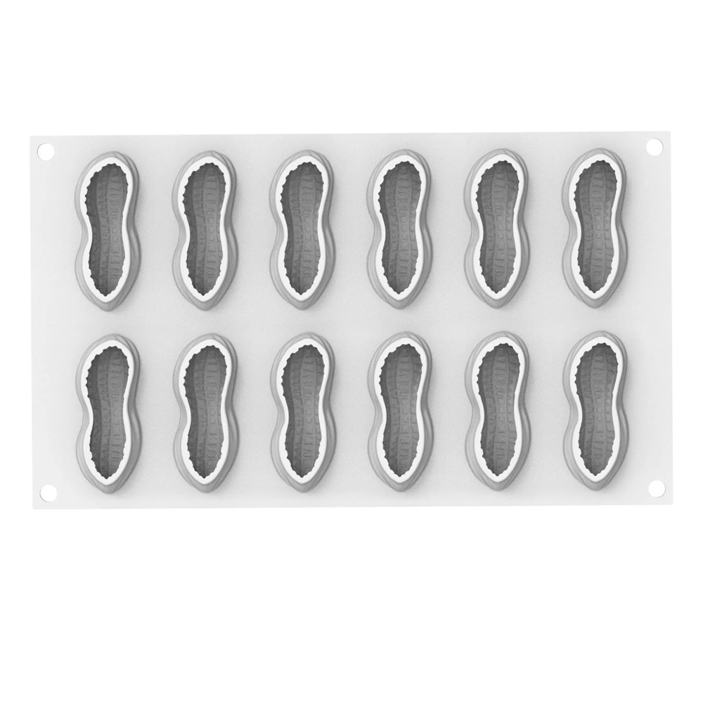 Silikomart ARACHIDE 30 Silicone Peanut Mold, 12 Cavities image 1