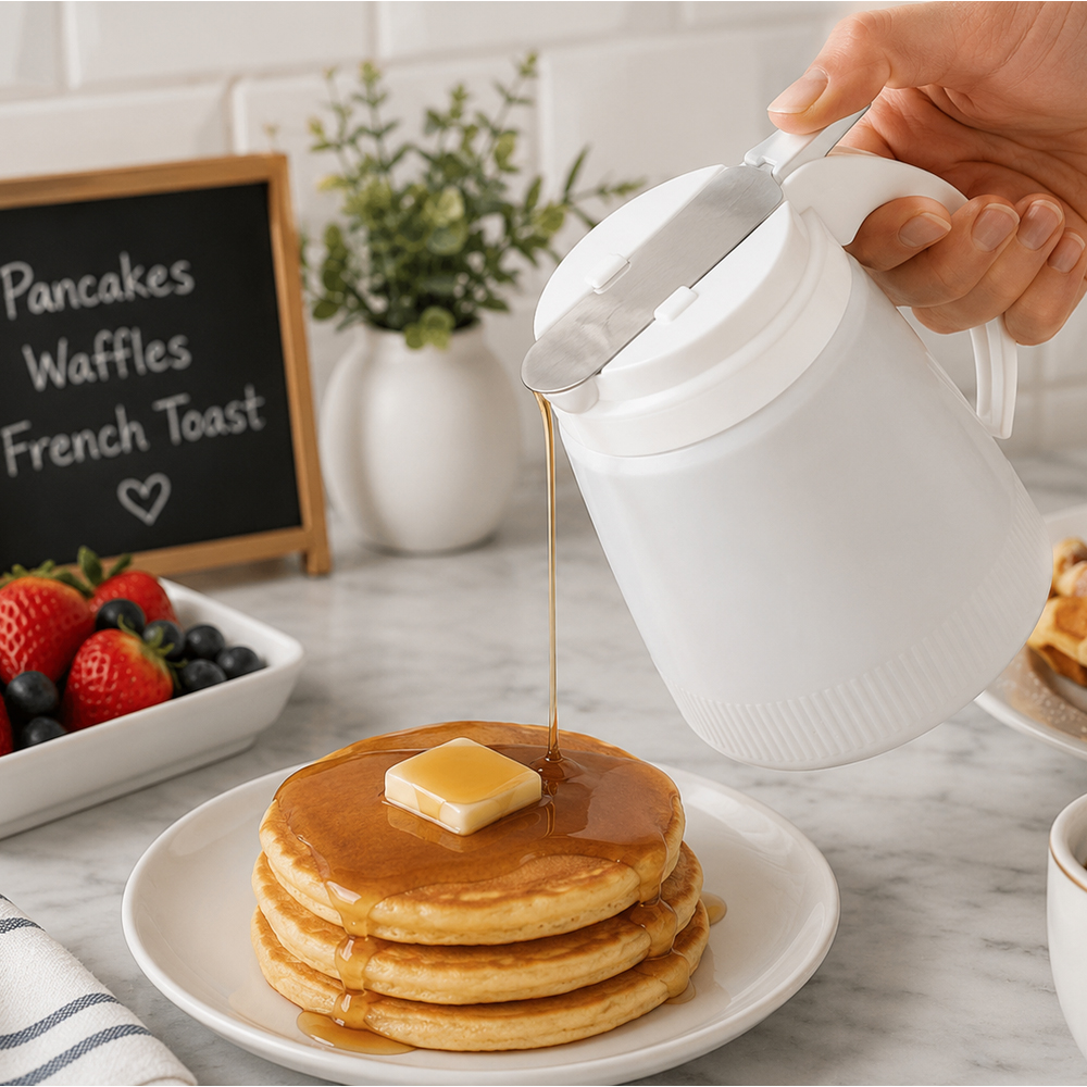 Winco Plastic Syrup Dispenser, 48 oz. image 1