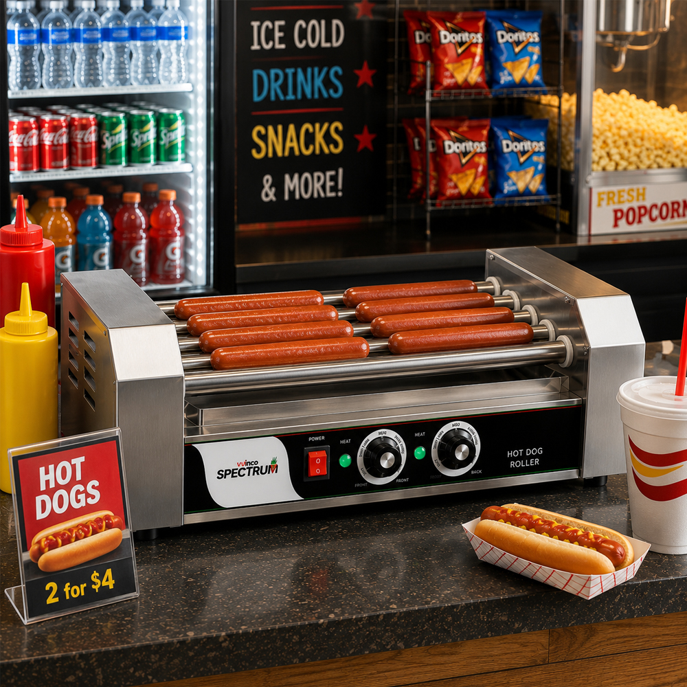 Winco Spectrum RollRight Hot Dog Roller, 12 Dog image 3