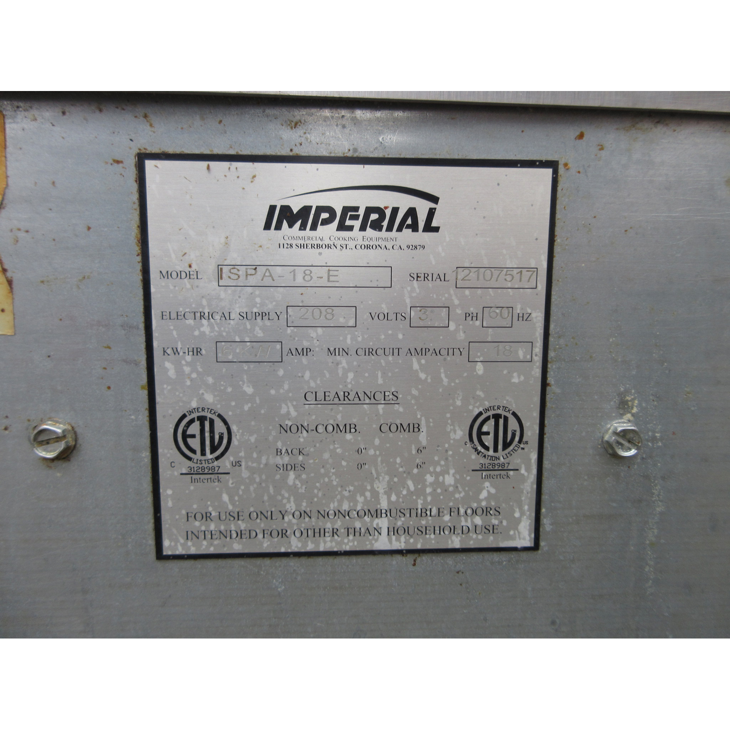 Imperial ISPA-18-E Electric Stock Pot Range, Used Excellent Condition image 3