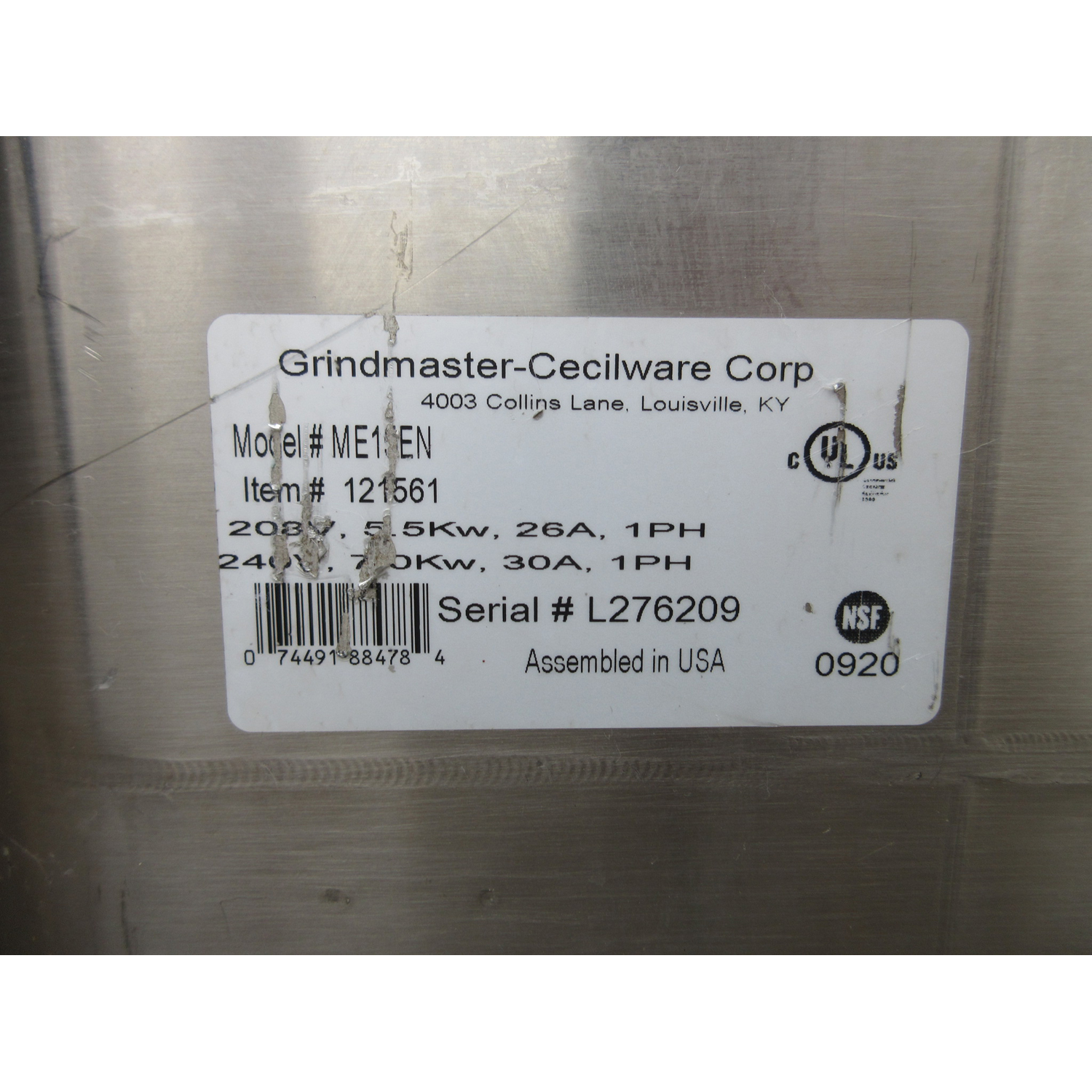 Grindmaster ME15EN Commercial Countertop Water Heater, Used Excellent Condition image 4
