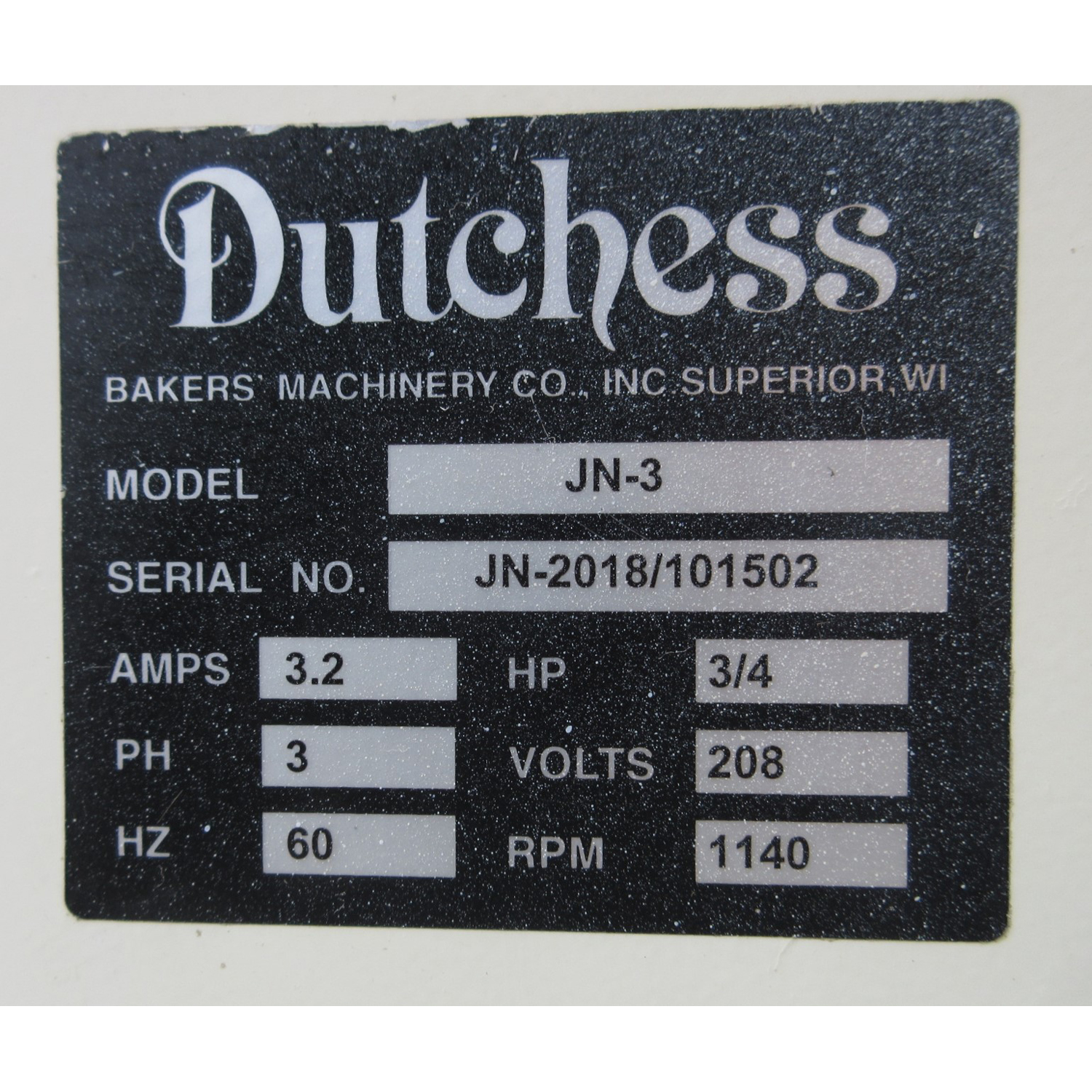 Dutchess JN-3 36 Part Semi-Automatic Divider Rounder, Used Excellent Condition image 4
